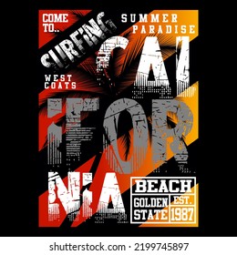 vector california abstract text stylish design