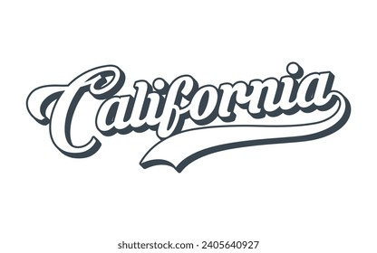 Vector california text typography design for tshirt hoodie baseball cap jacket and other uses vector