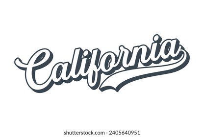 Vector california text typography design for tshirt hoodie baseball cap jacket and other uses vector