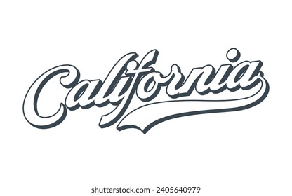 Vector california text typography design for tshirt hoodie baseball cap jacket and other uses vector