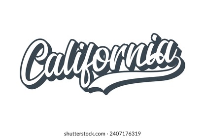 Vector california text typography design for tshirt hoodie baseball cap jacket and other uses vector	
