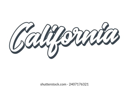 Vector california text typography design for tshirt hoodie baseball cap jacket and other uses vector	