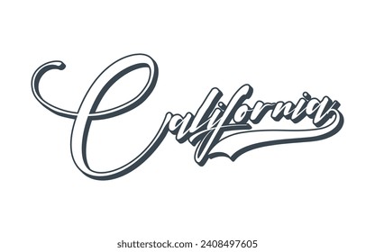 Vector california text typography design for tshirt hoodie baseball cap jacket and other uses vector	
