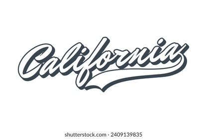 Vector california text typography design for tshirt hoodie baseball cap jacket and other uses vector	