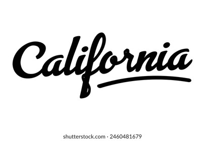 Vector california text typography design for tshirt hoodie baseball cap jacket and other uses vector