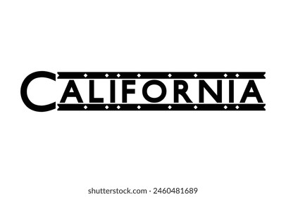 Vector california text typography design for tshirt hoodie baseball cap jacket and other uses vector