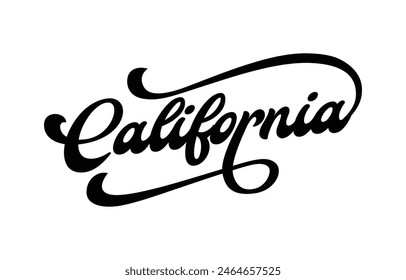 Vector california text typography design for tshirt hoodie baseball cap jacket and other uses vector