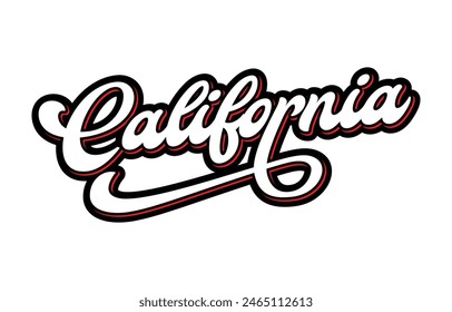 Vector california text typography design for tshirt hoodie baseball cap jacket and other uses vector