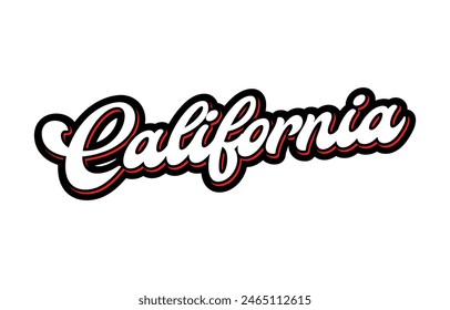 Vector california text typography design for tshirt hoodie baseball cap jacket and other uses vector