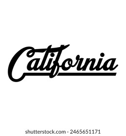 Vector california text typography design for tshirt hoodie baseball cap jacket and other uses vector