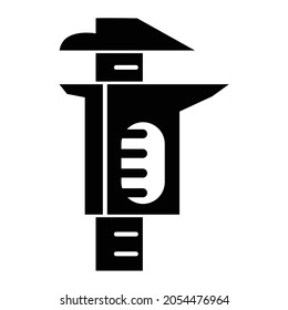  Vector Caliper Glyph Icon Design
