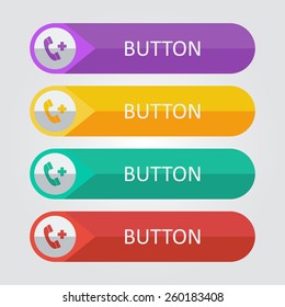 Vector call button. File format eps 10