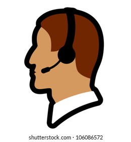 Vektorsymbol des Callcenters