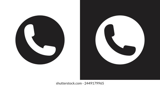 Vektorgrafik Rufen Sie uns jetzt Icons Schwarz-Weiß