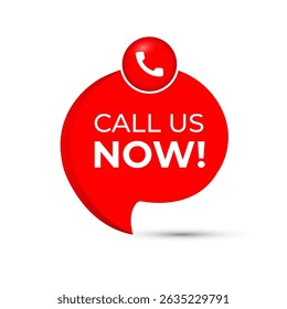 Vector Call Us Now premium vector design with phone icon red and black 