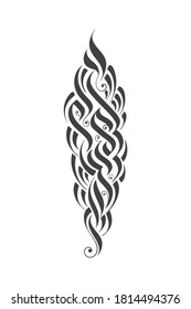 Vektorkalligraphisches Design-Element. Handgezeichnete moderne digitale Kalligrafie