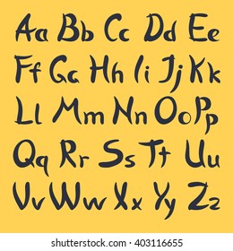 Vector calligraphic alphabet. 