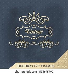 Vector calligraphic design elements and page decoration