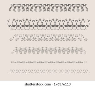 Vector calligraphic elements