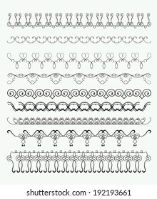 Vector calligraphic elements 
