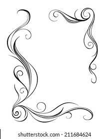 vector calligraphic frame