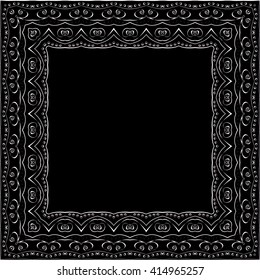 Vector calligraphic frames set. Baroque ornament and vintage black border