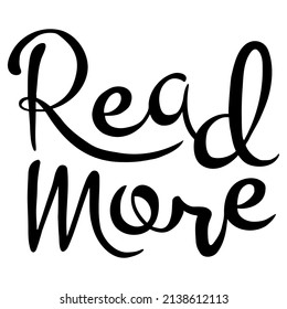 vector calligraphic inscription Read more in black on a white background