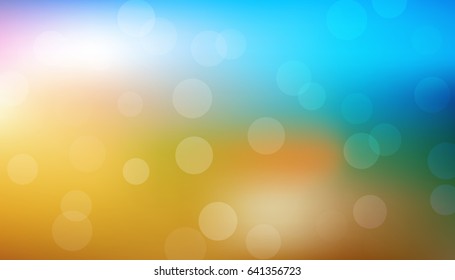 Vector calligraphic inscription  Summer on blur background. Summer lettering. Summer poster. Great for poster, postcard or greeting card. Hello Summer vector illustration. 