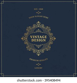 Golden Frame Decorative Vector Ornament Elegant Stock Vector (Royalty ...