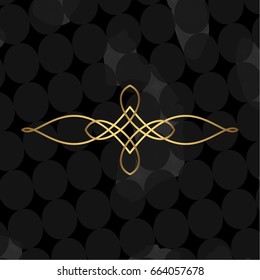 Vector calligraphic Monogram template. Luxury design. Vintage.