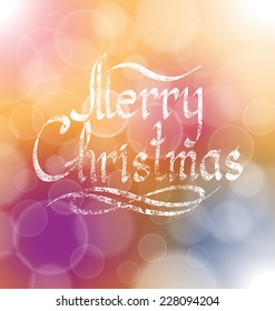 Texto caligráfico vectorial Feliz Navidad como título de tarjeta