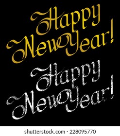 Texto caligráfico vectorial Feliz Navidad como título de tarjeta