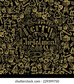 Vector calligraphic text Merry Christmas as card title