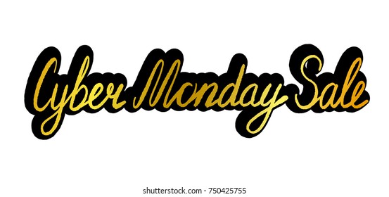 Vector calligraphy "Cyber Monday Sale"