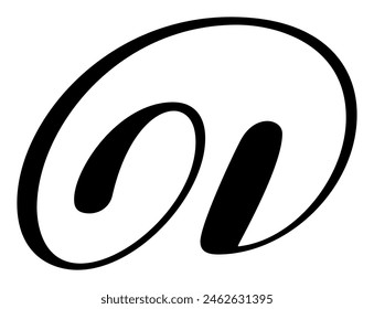 Vector calligraphy hand drawn letter D. Script font logo icon. Handwritten brush style