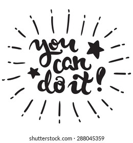 Vector calligraphy. Hand drawn lettering poster. Vintage typography card. 