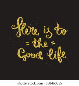 Vector calligraphy. Hand drawn lettering poster. Vintage typography card.