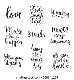 Vector calligraphy. Hand drawn lettering collection. Vintage illustration.