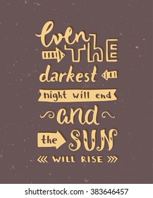 Vector calligraphy. Hand drawn lettering poster. Vintage typography card.
