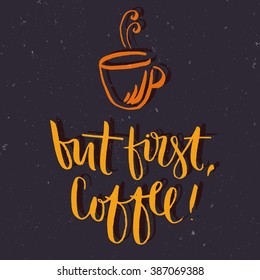 Vector calligraphy. Hand drawn lettering poster. Vintage typography card.