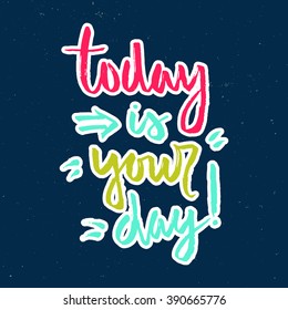 Vector calligraphy. Hand drawn lettering poster. Vintage typography card.