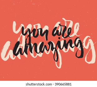 Vector calligraphy. Hand drawn lettering poster. Vintage typography card.