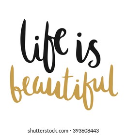 Vector calligraphy. Hand drawn lettering poster. Vintage typography card.