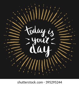 Vector calligraphy. Hand drawn lettering poster. Vintage typography card.