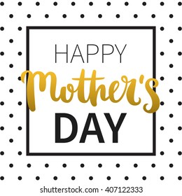 Vector calligraphy. Hand drawn lettering poster. Vintage typography card. Happy mothers day.