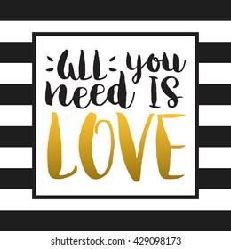 Vector calligraphy. Hand drawn lettering poster. Vintage typography card. Romantic theme.