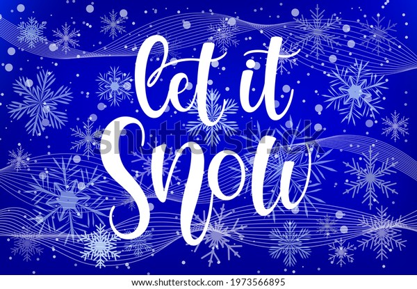 Vector Calligraphy Hand Lettering Let Snow Stock Vector (Royalty Free ...