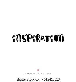 Vector calligraphy image. Hand drawn lettering poster, vintage typography card.