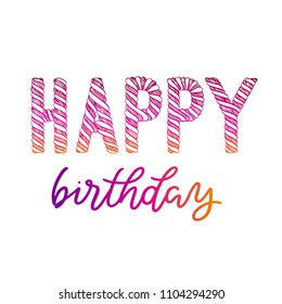 Vector calligraphy lettering for poster or print. Hand drawn letters.  typographic inscription for your design. 
