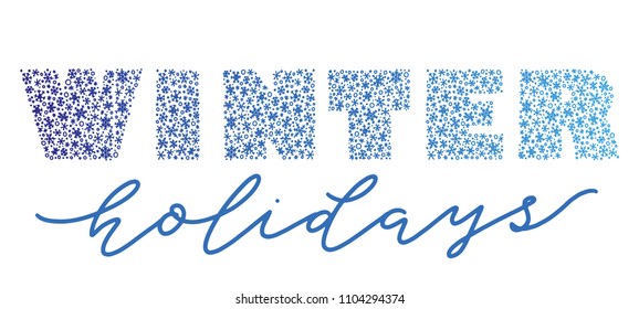 Vector calligraphy lettering for poster or print. Hand drawn letters.  typographic inscription for your design. 
